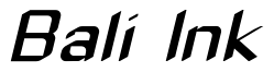 Font ZyphyteOblique: Bali Ink