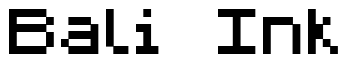 Font ZXpix: Bali Ink
