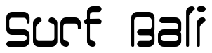Font 12SaruYellowFog: Surf Bali
