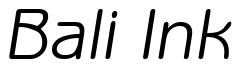Font BenjaminGothic-Italic: Bali Ink