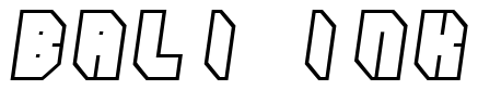 Font Zipper-blues-Outline: Bali Ink