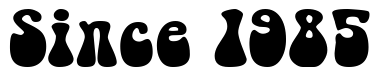 Font Groovy-Extended-Normal: Since 1985