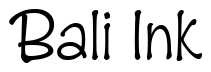 Font ZiptyDo: Bali Ink