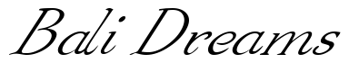 Font 4ArmJoltScriptItalics: Bali Dreams