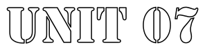 Font Army-Hollow-Condensed: UNIT 07