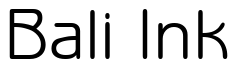 Font BenjaminGothic-Regular: Bali Ink