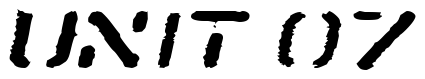 Font SprayStencilExtended-Oblique: UNIT 07