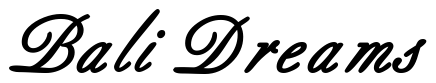 Font AldridgeScriptSSK-Bold: Bali Dreams