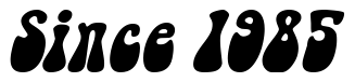 Font Groovy-Italic: Since 1985