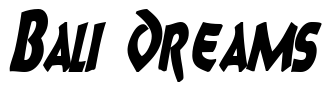 Font 8BallScriptSCapsSSK-BoldItalic: Bali Dreams