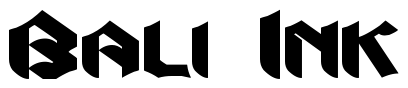 Font Zook: Bali Ink