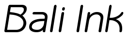 Font Benguiat-Gothic-Italic: Bali Ink