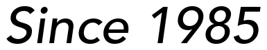 Font 12-Avenir-65-MediumOblique-75173: Since 1985