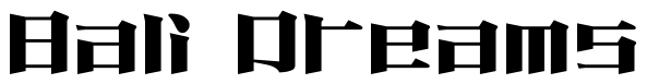 Font 0064_011: Bali Dreams