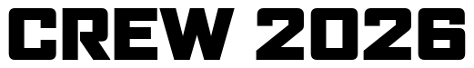 Font AgencyFB-Black-Wide: CREW 2026