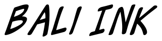 Font Zud-Juice-Italic: Bali Ink