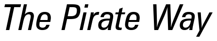 Font Zurich-Condensed-Italic-BT: The Pirate Way