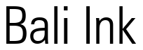 Font Zurich-Light-Condensed-BT: Bali Ink