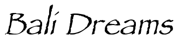 Font AncientScript-Italic: Bali Dreams