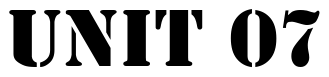 Font Cargo: UNIT 07