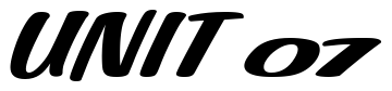 Font 1-Kreem-DNA: UNIT 07
