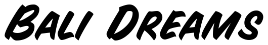 Font BrendalauerScriptSCapsSSK-Bold: Bali Dreams