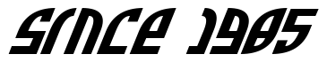 Font Zone-Rider-Exp-Italic: Since 1985
