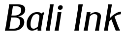 Font Cleargothic-Serial-RegularItalic: Bali Ink