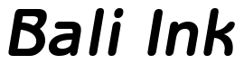 Font BenguiatGothic-BoldOblique: Bali Ink