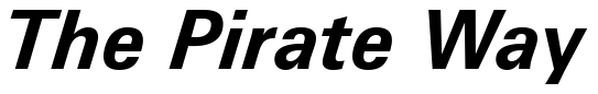Font Zurich-BT-Bold-Italic: The Pirate Way