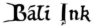 Font 12th-century-caps: Bali Ink