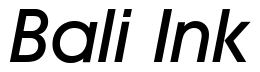 Font Avant-Garde-Gothic-Medium-Oblique: Bali Ink