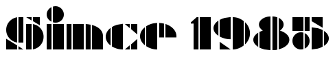 Font ZuiderZeeNF: Since 1985