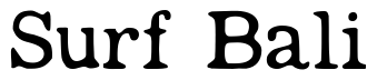 Font 01196f: Surf Bali