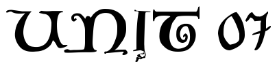Font 12th-century-caps: UNIT 07