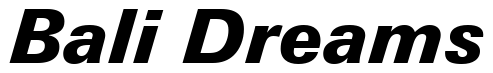 Font Zurich-Black-Italic-BT: Bali Dreams