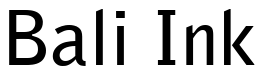 Font Bell-Gothic-Bold: Bali Ink