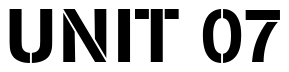 Font AG-Book-Stencil: UNIT 07