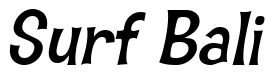 Font Hawaiian-Aloha-BTN-Oblique: Surf Bali