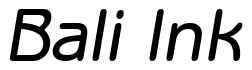 Font BenguiatGothic-MediumOblique: Bali Ink