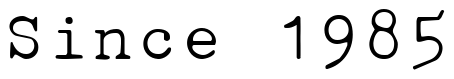 Font 01196c: Since 1985