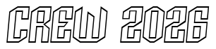 Font Archery-Black-Outline-Italic: CREW 2026