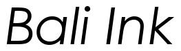 Font Century-Gothic-Italic: Bali Ink