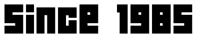 Font 04b-19: Since 1985