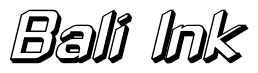 Font Zyphyte-Offset-Oblique: Bali Ink