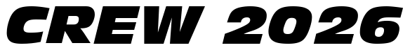 Font AndyBlackDB-Italic: CREW 2026