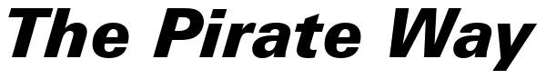 Font Zurich-Black-Italic-BT: The Pirate Way