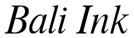 Font 00252: Bali Ink