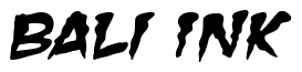 Font Zombie-Guts-Squished-Italic: Bali Ink