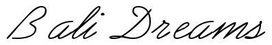 Font AbrazoScriptSSK-Italic: Bali Dreams